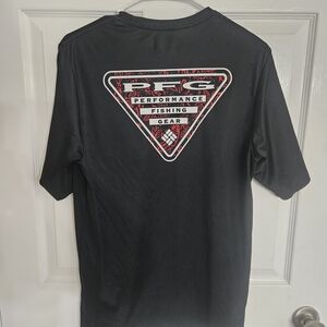 PFG Black Columbia Short Sleeve Tee